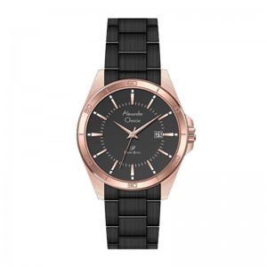 Alexandre Christie AC 1011 Rosegold Black Man MDBBRBA